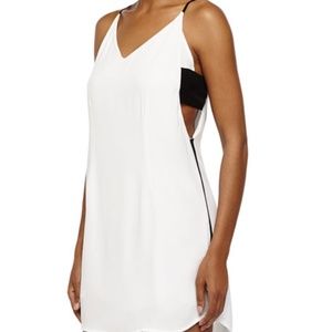 Madison Marcus White and Black V neck Dress